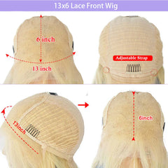 Soft Butter Blonde Bob Wigs 100% Real Human Hair for Caucasian