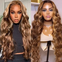 Highlight Piano Colored Wig Easy-Wear Upgraded HD Lace Natural Hairline Human Hair Wig Beginner-Friendly