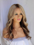 Ombre Highlight Blonde Lace Front Wigs for White Women 100% Human Hair