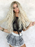 Curly Ombre Blonde Lace Front Wigs for White Women 100% Human Hair