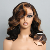 #30 Highlight Color Loose Body Wave Bob 13x4 Lace Wigs 100% Human Hair