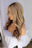 Ombre Highlight Blonde Lace Front Wigs for White Women 100% Human Hair