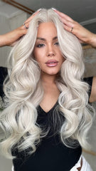 White Wigs 100% Real Human Hair for Caucasian 180% Density