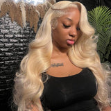 Mixed Brown&Blonde Color #12/613 Highligh Body Wave Human Hair Wig