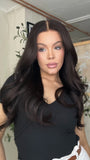 Natural Black Lace Wigs 100% Real Human Hair for Caucasian 180% Density