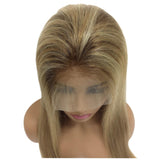 Golden Brown to Blonde Ombre Lace Front Wigs for White Women 100% Human Hair