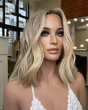 Ombre Blonde Lace Frontal Wig for White Women 100% Human Hair