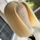 613 Blonde Straight Bob Wig with Middle Part Human Hair Wigs