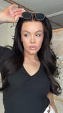 Natural Black Lace Wigs 100% Real Human Hair for Caucasian 180% Density