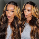 360 Full Lace Frontal Body Wave  #30 Highlight Human Hair Wig