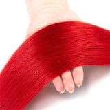 Blood Red Human Hair Bundles Straight Dark Roots | SULMY.