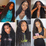 SULMY HD Lace Frontal Wig Deep Curly Transparent Human Hair Wigs
