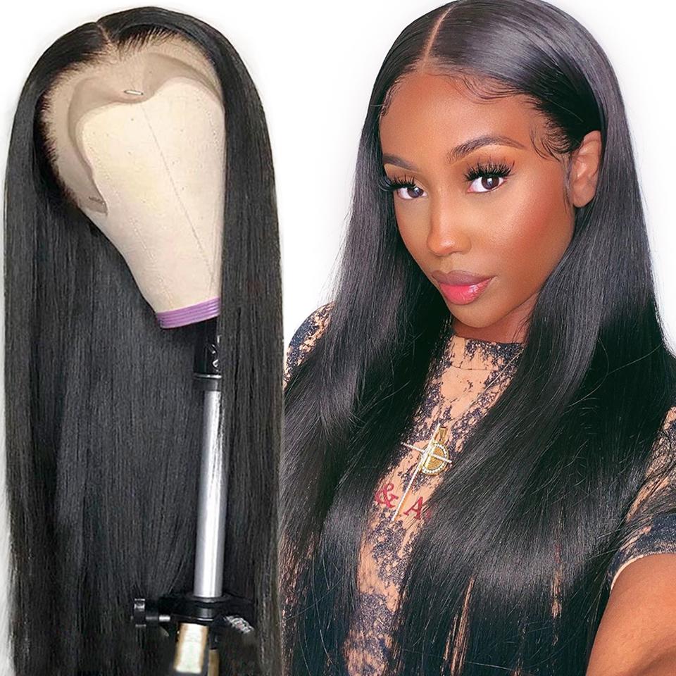 360 Lace Frontal Wigs for Black Women Brazilian Straight 100% Human Hair  Wigs 