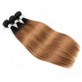 Sulmy 3 Bundles With Closure 1b #30 Ombre straight Brazilian Hair Weave | SULMY.