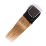 Sulmy 3 Bundles With Closure 1b #27 Ombre Straight Brazilian Hair Weave | SULMY.