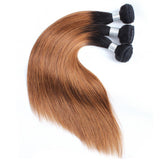 Sulmy 3 Bundles With Closure 1b #30 Ombre straight Brazilian Hair Weave | SULMY.