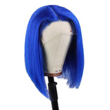 Royal Blue Bob Lace Front Wig Colored Short Human Hair Wigs -SULMY | SULMY.