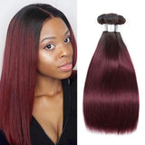 SULMY Ombre 99j Hair Bundles Dark Roots 99j Straight Hair Weave