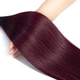 Ombre 99j Hair Bundles Dark Roots 99j Straight Hair Weave | SULMY.