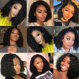 SULMY Lace Front Bob Wigs Human Hair Short Frontal Curly Wigs -Jerry Curls | SULMY.