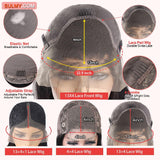 Side Part Lace Closure Bob Wigs 4x4 Glueless Human Hair Lace Wigs Pre-plucked 180% Density -SULMY | SULMY.