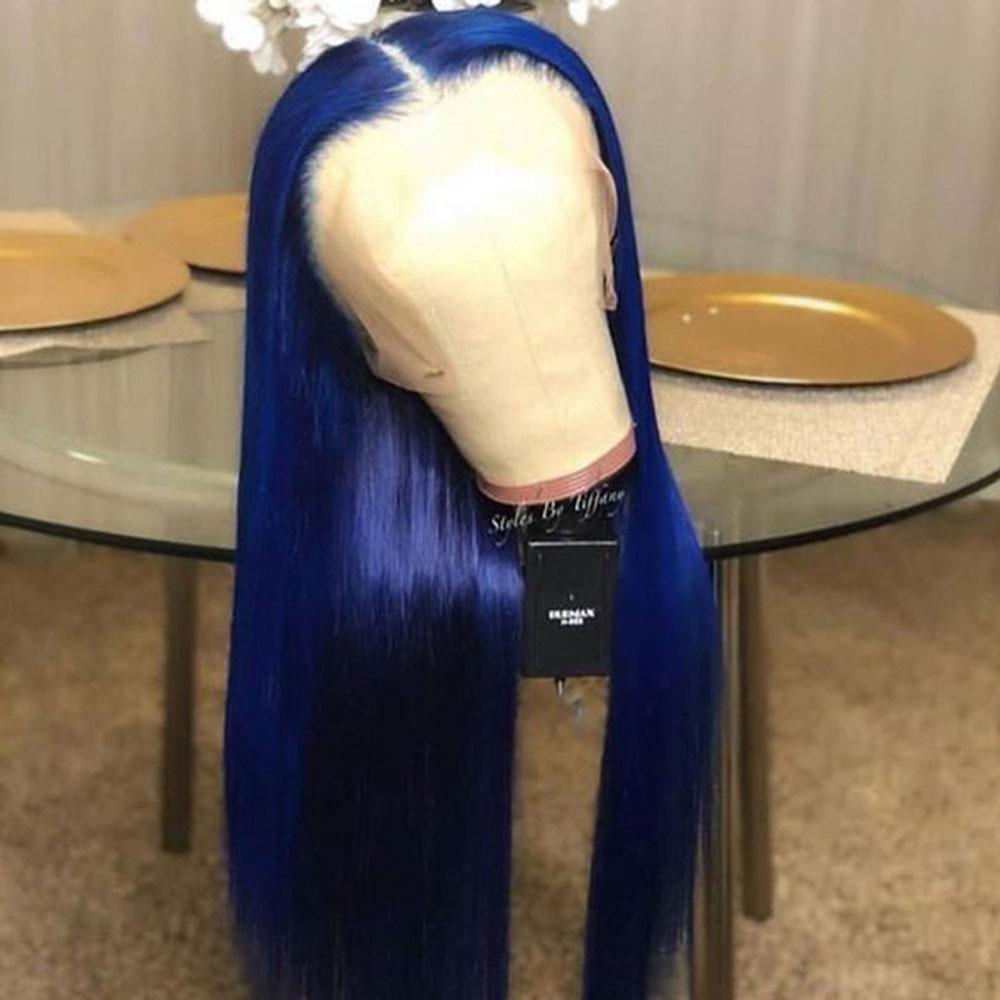 Midnight Blue Colored Wigs 100% Human Hair – SULMY