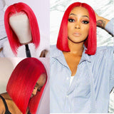 Colored Bob Wigs Human Hair Lace Wigs 180% Denstity Pre-plucked SULMY | SULMY.