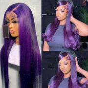 Dark Purple Human Hair Wig