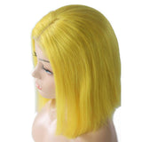 Yellow Bob Lace Front Wig Colored Short Human Hair Wigs -SULMY | SULMY.